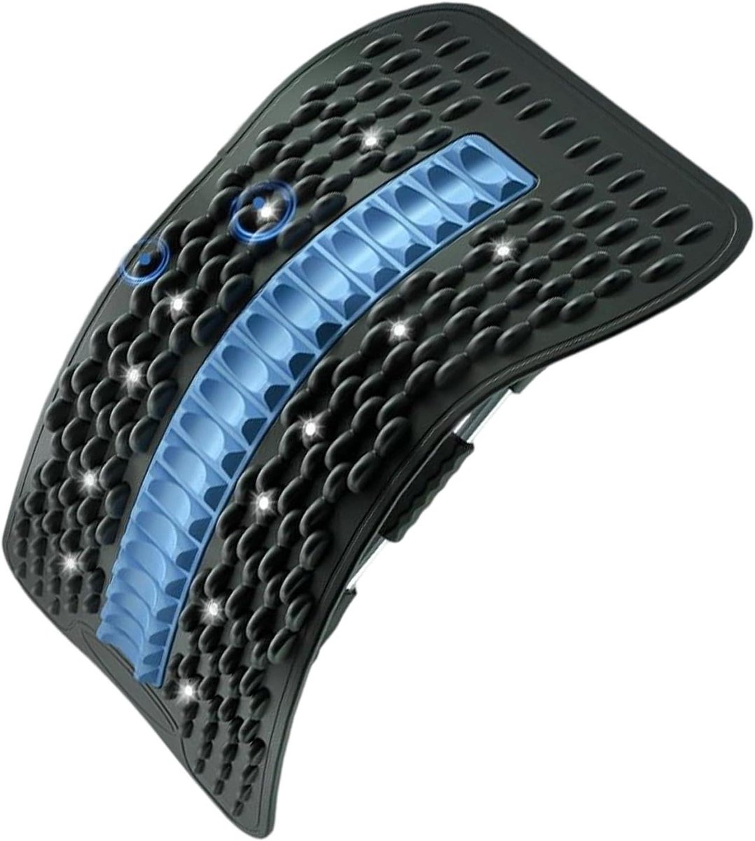 Rugstretcher - Lendensteun Wervelkolom - Spierherstel Ontspanning - Verstelbare Tractie - 36.8 x 23 x 7.2 cm - Zwart
