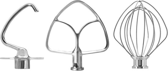 Mixer Hulpstukken - Keukenmachine Accessoires - Bakken en Koken - Roestvrij Staal - 4.5-5QT - Zilverkleurig — afbeelding 5