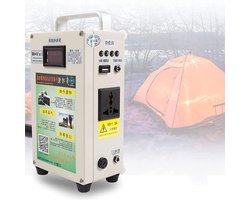 Hand Crank Generator - Noodstroom Oplader - Stroom Opwekken - 150W AC Output - 23x12x7.5cm - Zwart