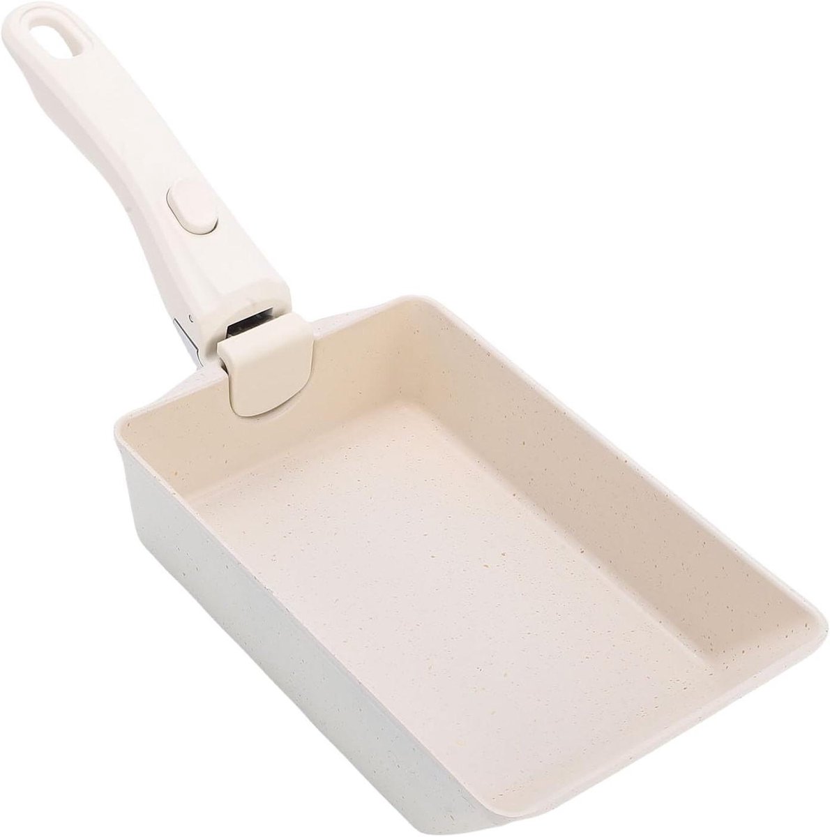 Tamagoyaki Pan - Japanse Omeletpan - Ontbijt Maken - Keramische Anti-aanbaklaag - 14x22cm - Beige