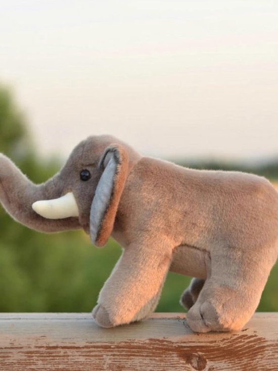 Olifant Knuffel - Pluche Olifant Dier - Fantasie Spel - Levensechte Details - 32 cm - Grijs van Olifant — afbeelding 4