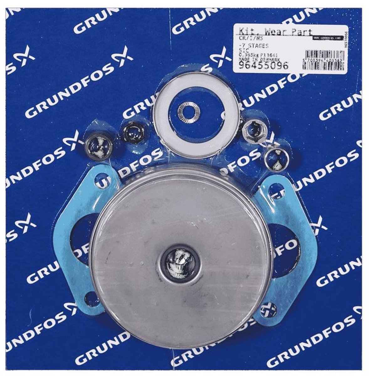 GRUNDFOS Vervangingsonderdeel Kit slijtdelen voor CR(I/N)5 -7 trappen SIC, 96455096
