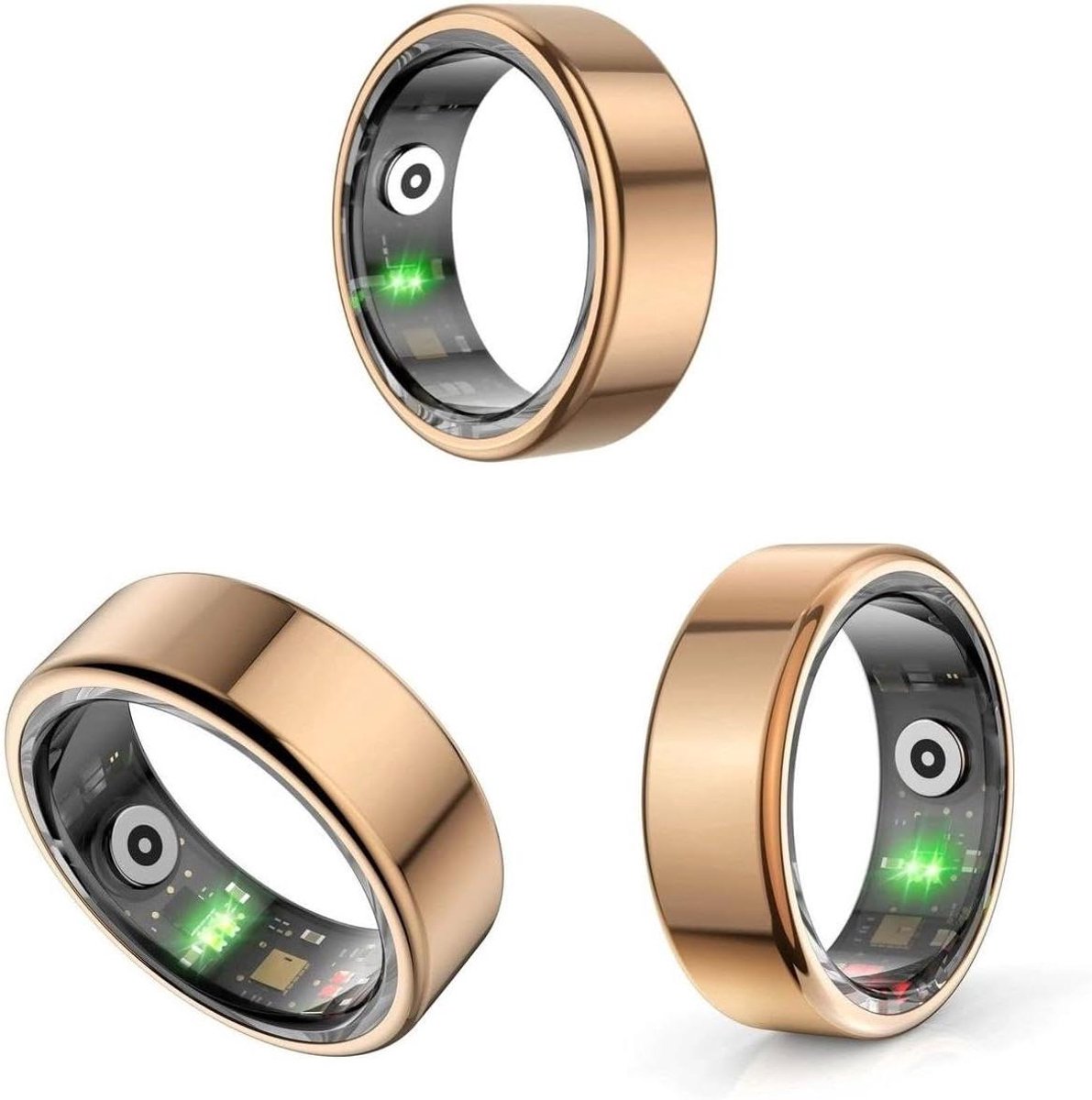 Slimme Ring - Gezondheids Tracker - Gezondheid Monitoren - IP68 Waterdicht - Ringmaat 65/66 - Zwart