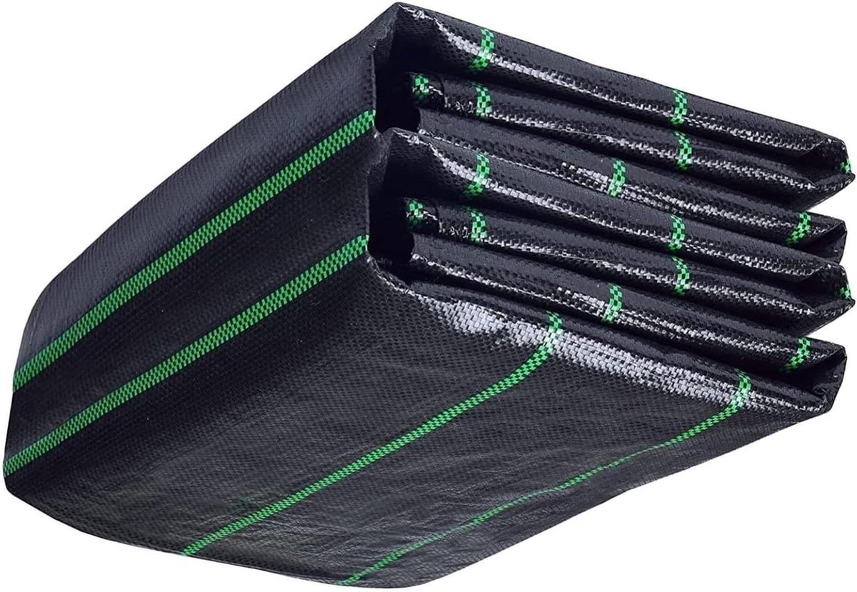 Gronddoek Onkruid - Tuinmembraan Barrière - Onkruid Vrij Houden - Waterdoorlatend Weefsel - 0.6 x 110m - Zwart