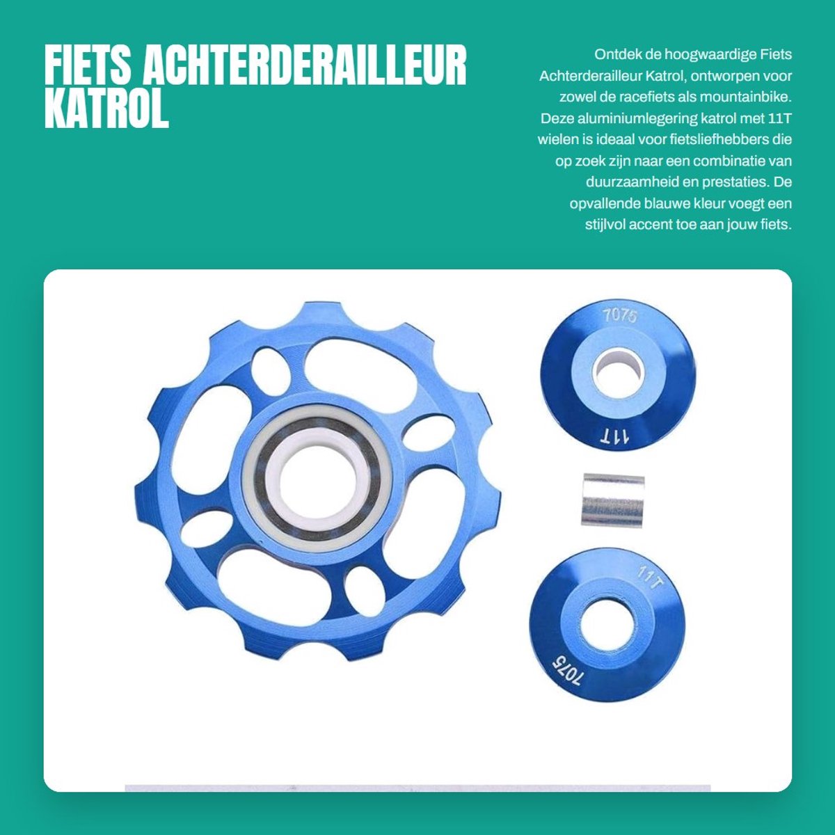 Dailygoods- Achterderailleur Katrol Aluminiumlegering 11T - Roller Wiel - Fietsaccessoire - Keramisch Lager - Lichtgewicht - Voor Road/Mountainbike - Fiets Derailleur