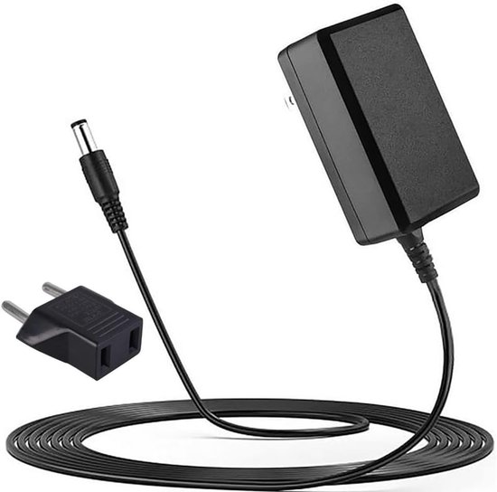 AC Adapter Oplader - Stroomkabel EU - Externe Schijf Voeden - Universele Ingang - 100-240V - Zwart — afbeelding 5