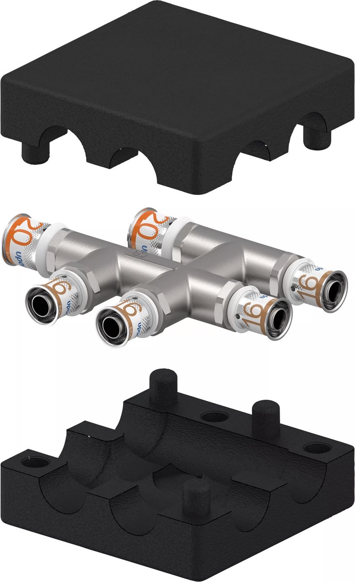 Uponor S-Press PLUS HK-X-Fitting met Isolatiebox insulated 20-16-16, 1070690
