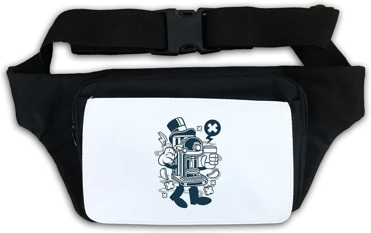 Coffee machine have a nice cup of coffee waist bag