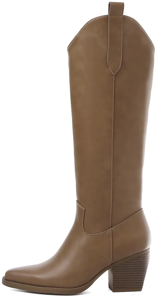 Smile Favorites® Dames Laarzen - Khaki - Imitatieleer - Maat 36