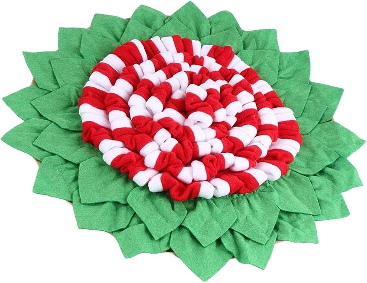 Honden Snuffelmat - Voedsel Zoekmat Hond Puzzelkleed - Voedsel Zoeken - Zelfnivellerend - 57 cm - Rood