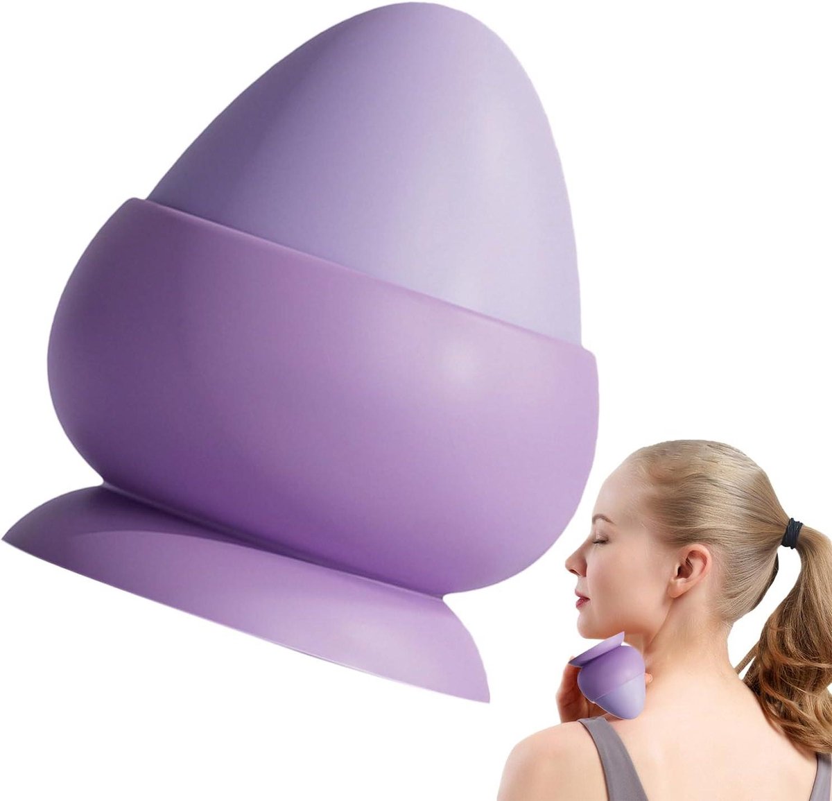 Massagebal - Spierbal - Zelfmassage - Met zuignap - 65 cm - Zwart