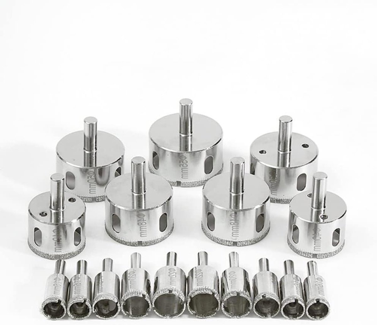 Diamant Boor - Gatenzaag - Boren in Tegels - Trillingsvrij Boren - 51 mm - Zilver