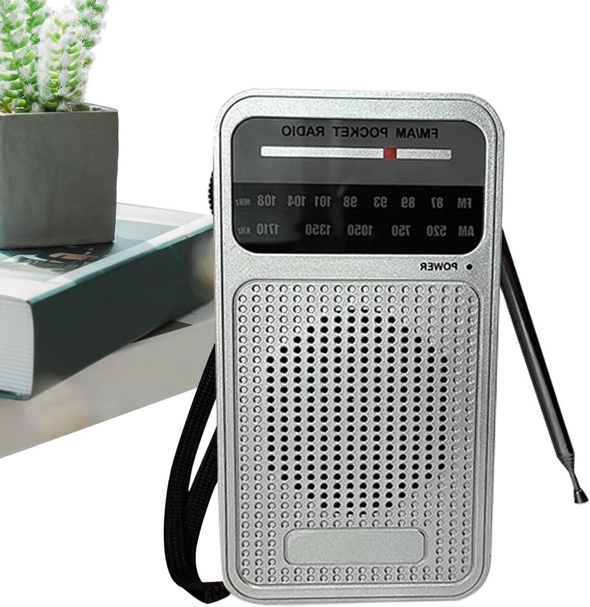 Draagbare Radio - Zakradio Batterij - Muziek Luisteren - Dubbele Band Ontvangst - 13x7.2x3.1 cm - Zilver