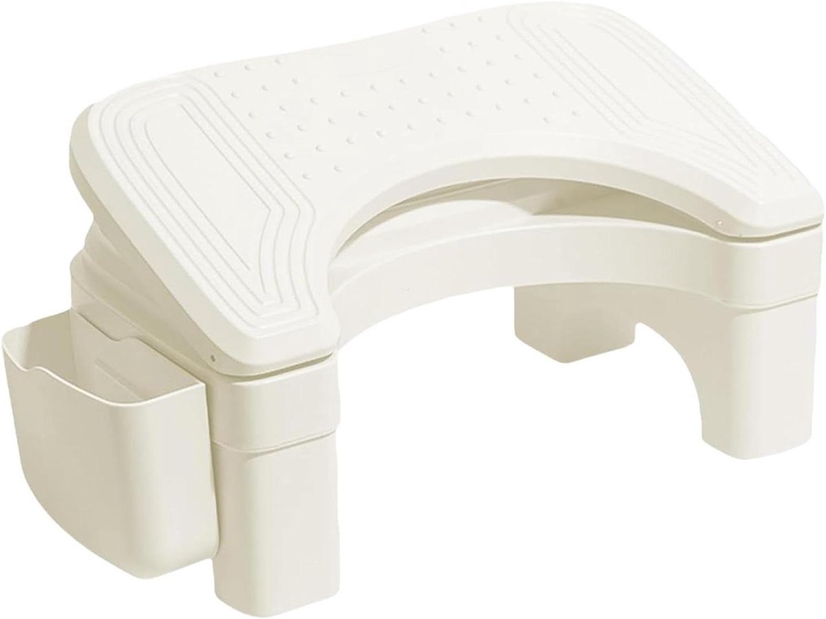 Toiletkruk - Voetenbankje - Verbeteren stoelgang - In hoogte verstelbaar - 17-28 cm - Wit