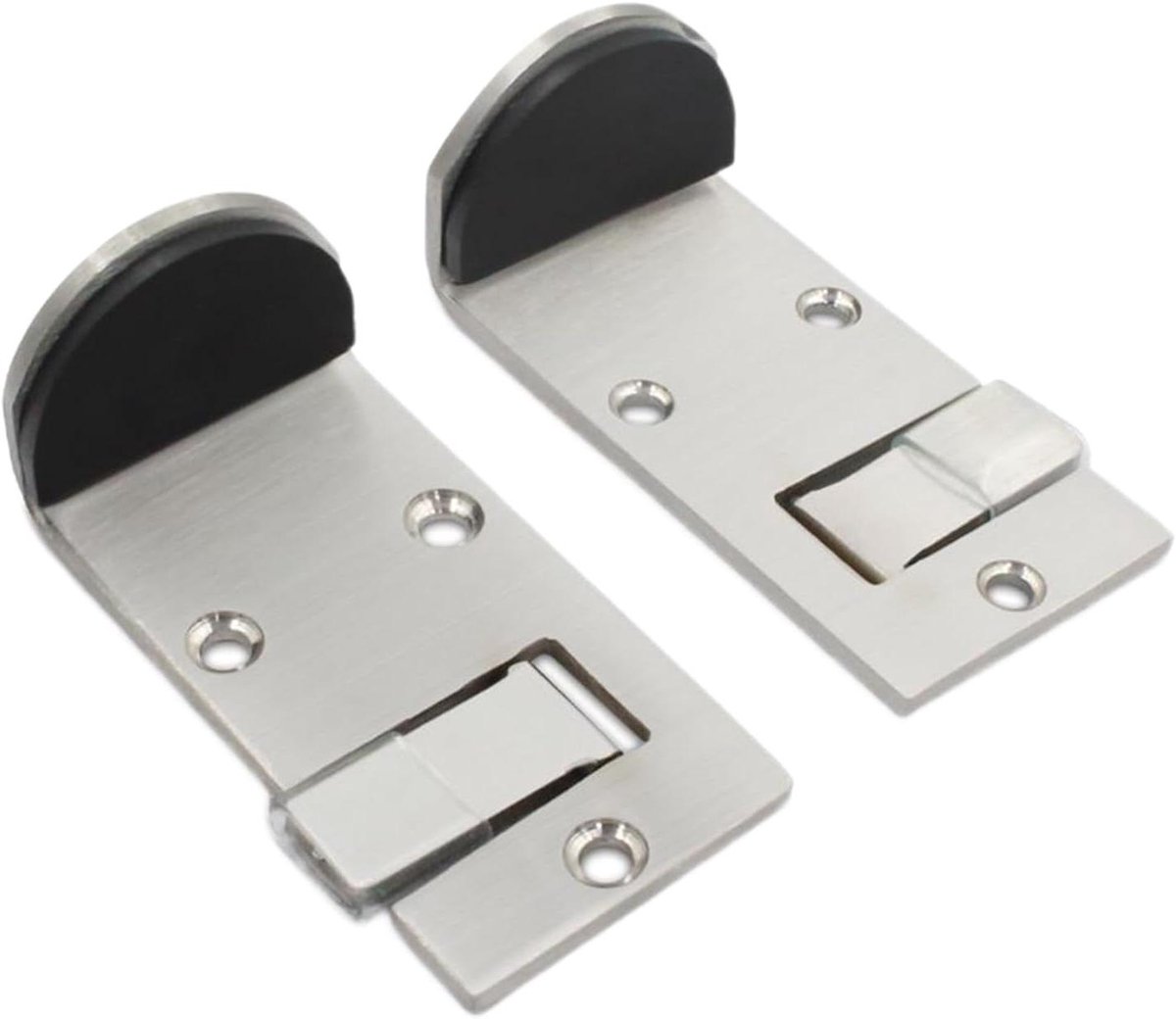 Vloermontage Deurstop - RVS Deurstopper - Deuren Op Hun Plek - Antislip Stabiliteit - 14.3cm Lengte - Zilverkleurig