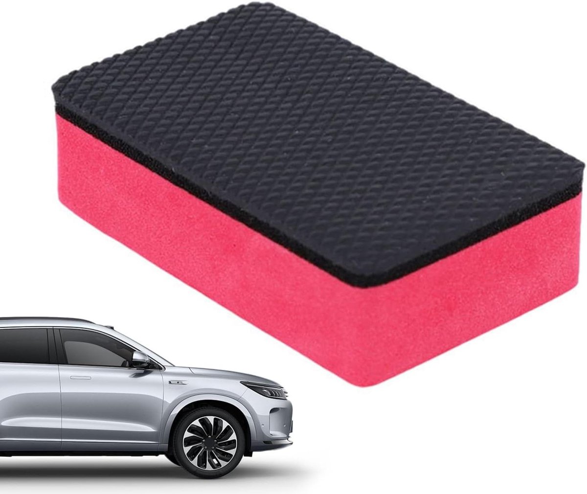 Clay Bar Spons - Auto Reiniger - Auto Lak Herstellen - Hardnekkige Vlekken Verwijderen - 3.35x2.17 inch - Rood