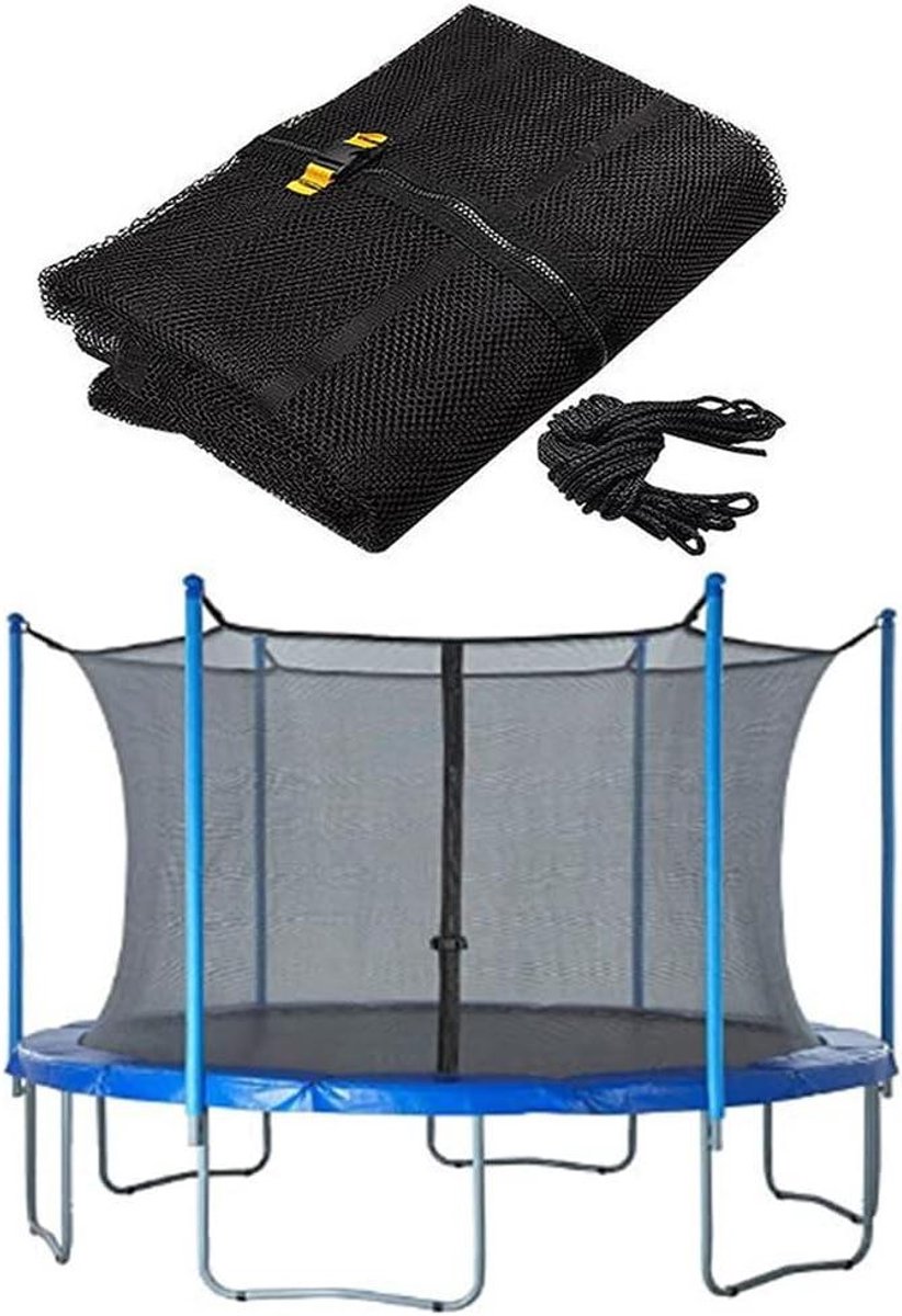 Trampoline Veiligheidsnet - Vervangend Net - Buiten Spelen - Weerbestendig Materiaal - Voor 183-366 cm - Zwart