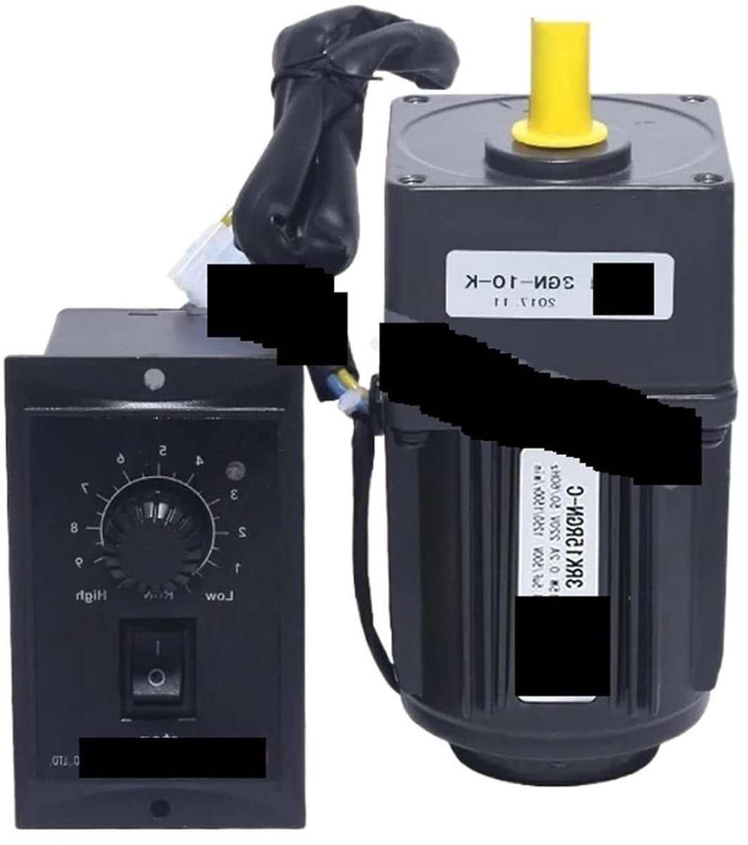 Asynchrone Motor - Transmissie Motor - Mechanische Apparaten - Toerentalregelaar - 15 W - Grijs