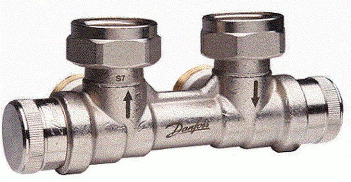 Danfoss dynamische kraanblok RLV-KDV voor ventiel-HK R 1/2'', hoek met VL rechts, 013G7871