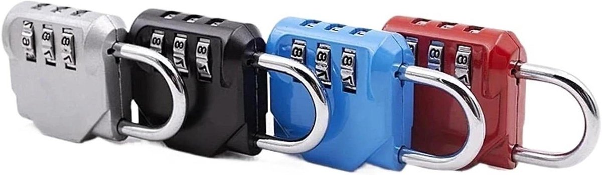 Cijferslot - Combinatieslot Bagage - Bagage Beveiligen - 3 Cijfers - 33mm - Hemelsblauw