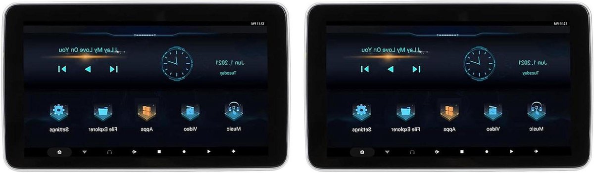 Hoofdsteun Dvd-speler, Auto-hoofdsteun Mount Monitor 10,1 Inch Touchscreen 2 GB 32 GB ROM 8 CPU 73 auto-'s FM-zender voor Voertuigen
