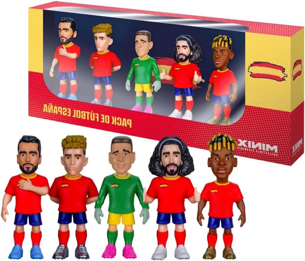 Voetbalsterren Figuren - Verzamelset Spelers - Hobby Verzamelen - Officieel Gelicentieerd - 5 Figuren 7 cm - Meerkleurig