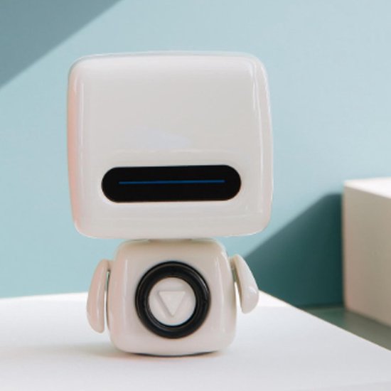 Robot Bluetooth Speaker - Draagbare Audio - Muziek Luisteren - Ingebouwde Microfoon - 11 x 7 x 4 cm - Wit — afbeelding 2