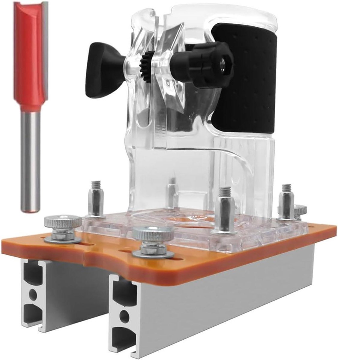 Houtfrees Trimmer - Handgereedschap - Houtbewerking Projecten - 2-in-1 Ontwerp - 16 cm - Zilver