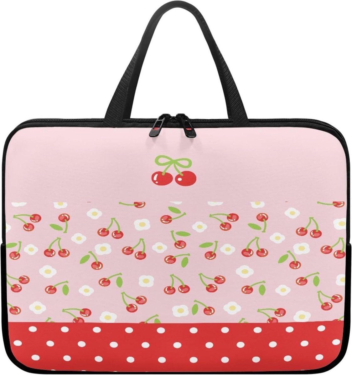 Laptoptas - Notebook tas - Zakelijk reizen - Waterdicht materiaal - 10-17 inch - Kersenprint