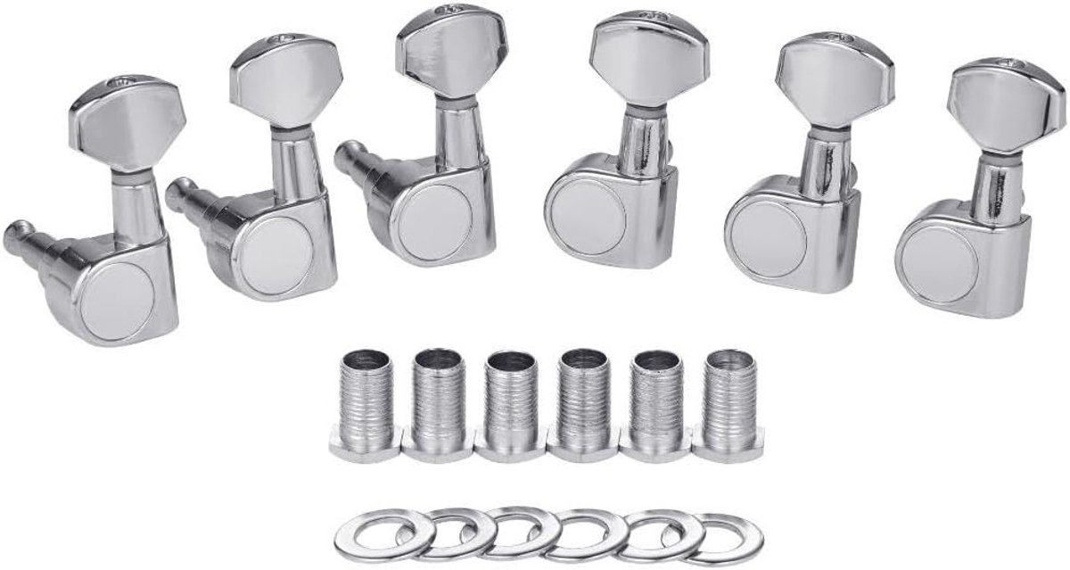 Guitar 2 Pin Tuners Tuning Keys voor Squier Affinity, Ibanez en Yamaha Gitaren - Mini Chrome Stemmechanieken voor Nauwkeurige Afstemming