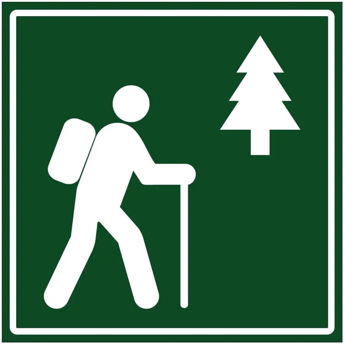 Hiking trail sticker | 20 x 20 cm