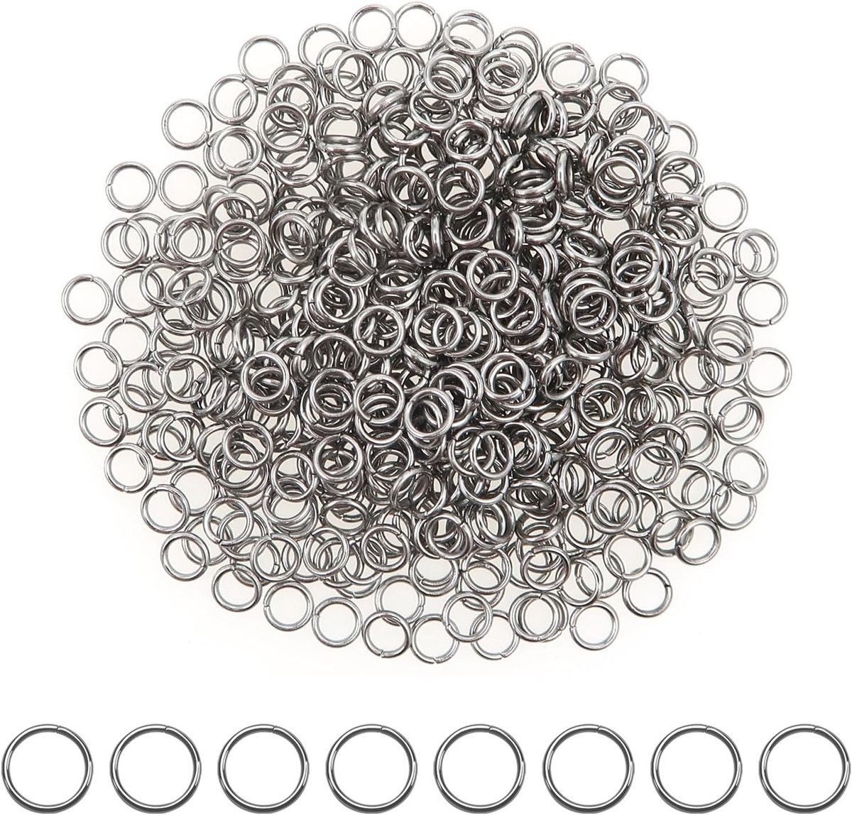 500 Stuks 3 mm Splitringen van RVS - Open Bending Ringen voor DIY Sieraden, Kettingen, Armbanden en Sleutelhangers