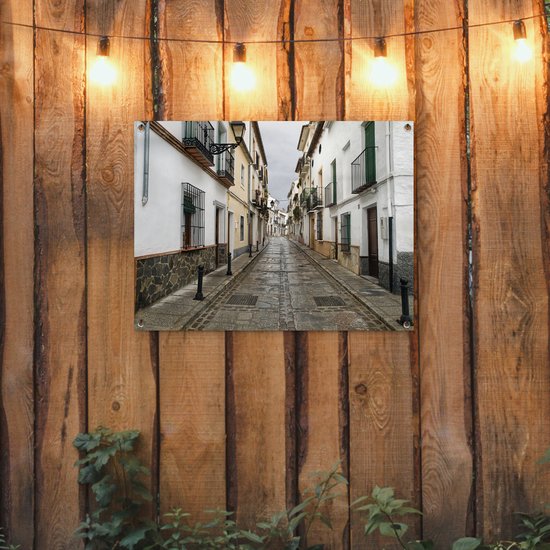 Affiche de jardin Les rues de Malaga sur la péninsule ibérique 80x60 cm - Toile de jardin / Toile d'extérieur / Peintures d'extérieur (décoration de jardin)