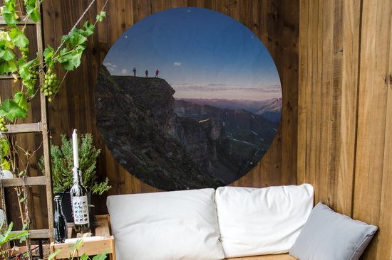 Garden Circle Lever de soleil au parc national du Hohe Tauern en Autriche - 120x120 cm - Affiche de jardin ronde - Extérieur XXL / Groot taille !