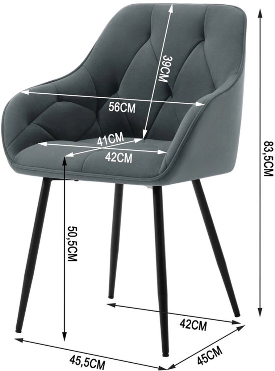 Eetkamerstoelen - Stoel - Eetkamerstoelen set van 2 - Keukenstoelen - Make up Stoel - Mode