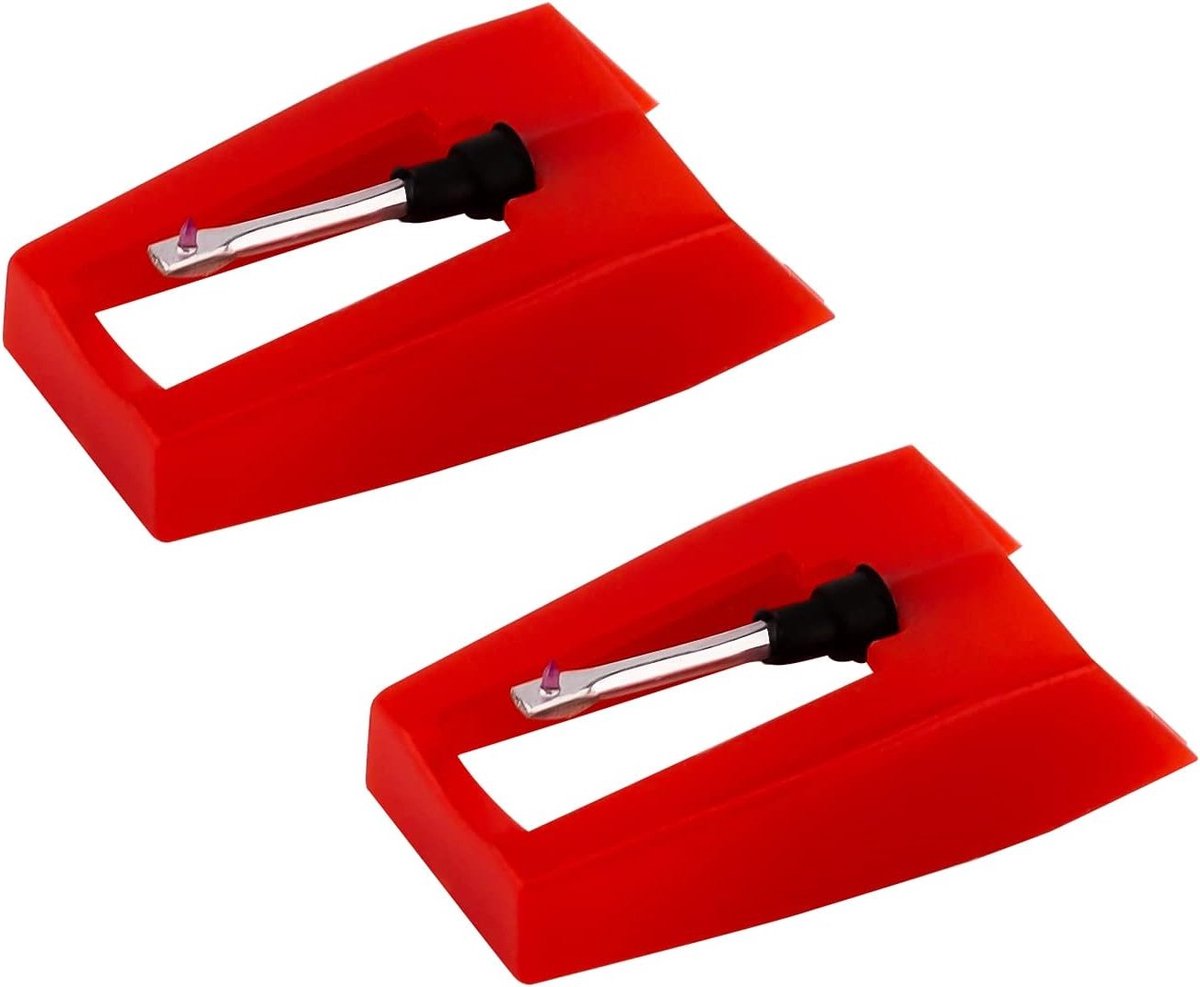 2 Stuks Vervangende Naalden voor Platenspeler - Saffier en Diamant Stylus voor Vinyl Platen en Turntable