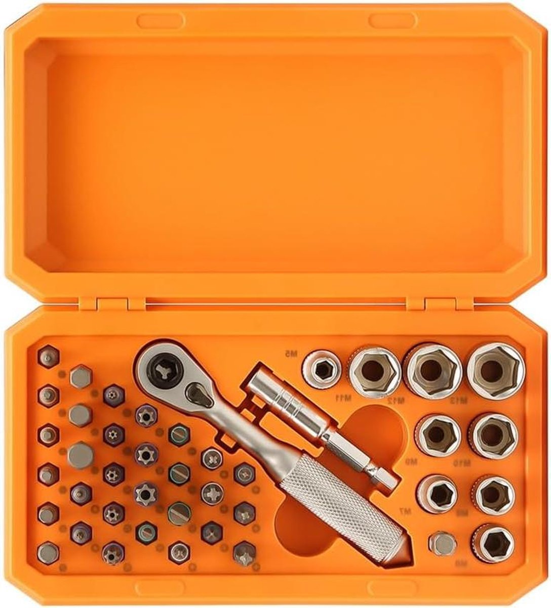 Schroevendraaierset 42-in-1 - Momentsleutel Ratelset - Meubel Reparatie - Slim Creatief Ontwerp - 17 x 10 x 4 cm