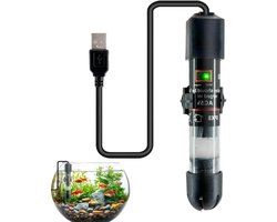 Aquarium Waterverwarmer - USB Verwarmer - Aquarium Verwarmen - Intelligente Verwarming - 10W - Zwart