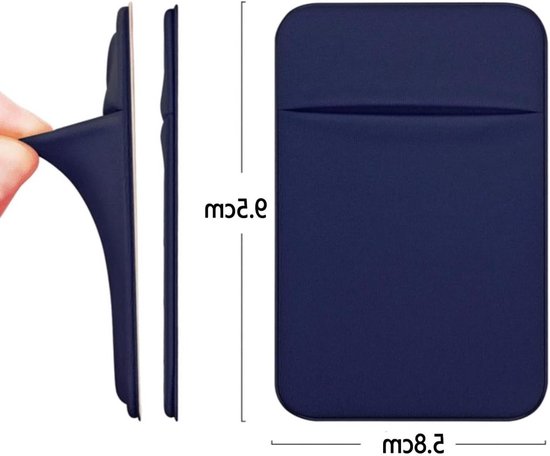 Set van 3 Zelfklevende Kaartjeshouders voor Mobiele Telefoons, Multifunctionele Telefoon Wallet, Ideaal voor Pasjes en Geld van Merkloos — afbeelding 5