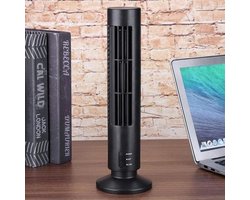 - Draagbare Luchtkoeler - Mini Koeltorenventilator - Stille werking - Zwart - Persoonlijke koeling - USB bureauluchtkoeler - Geschikt ...
