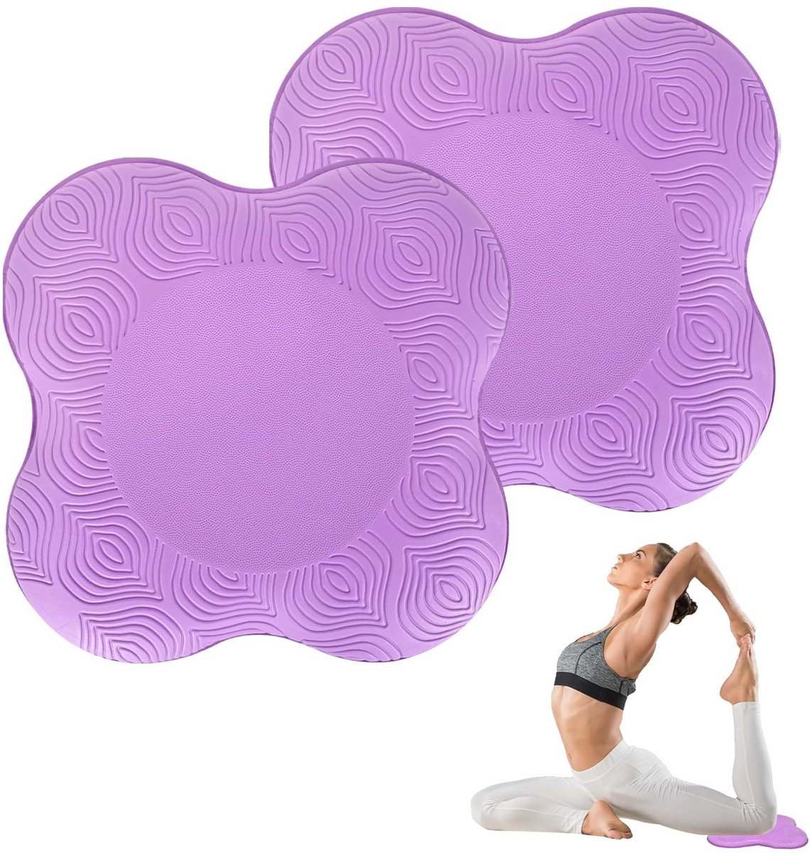 Dailygoods - Dailygoody - Knielappen - Yoga kniebeschermers - Antislip - Draagbaar - Pilates kniekussens - Bescherming voor knieën - Geschikt voor mannen en vrouwe