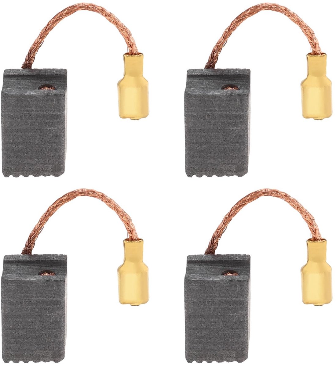 Dailygoods - Dailygoody - Power Tool Koolborstel - Set van 4 - Automatische Stop - Grijs - Koolborstel voor Sander - 12,2x7,8x6,1mm