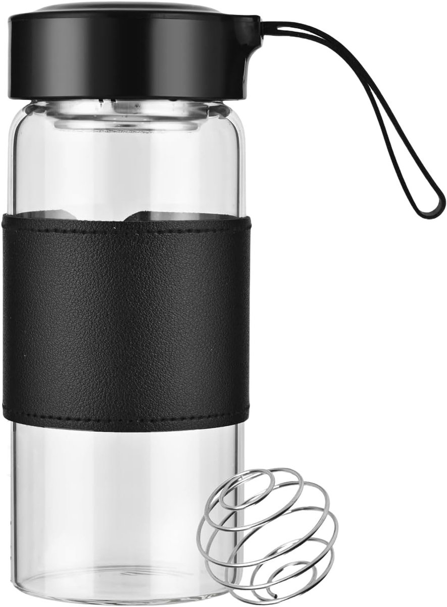 Dailygoods - Dailygoody - Protein Shaker Beker - BPA Vrij - Met Geïntegreerde Zeef - Roestvrij Stalen Mixbal - Lekvrij Ontwerp - Siliconen Antislip - Geschikt Voor