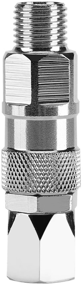 Dailygoody - Solidchoice - Dailygoody - Slangkoppeling - Draaikoppeling - Draaikoppeling - Zilver - Hogedrukspuit - Verfspuiten - Geschikt voor Dopsleutels - Compact formaat