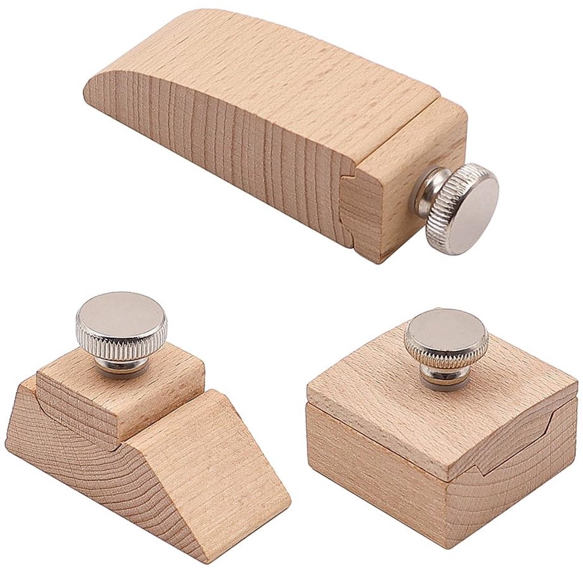 Dailygoody - Lederen Schuurpapier Houder - Handige Schuurtools - Compact Formaat - Voor Houtbewerking - 3 Stuks - Voor Ambachtelijk Schuren - 5x5