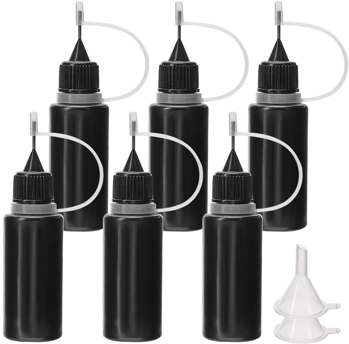 Dailygoody - Naaldtip Lijmfles - Precisie applicator - 100 ml - Zwart - Druppelflesje - Perfect voor creativiteit - Geschikt voor volwassenen - Crafting