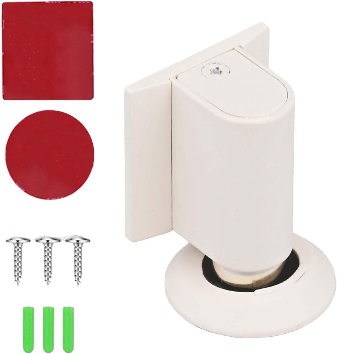Magnetische Deurstopper van Zinklegering, Zelfklevende Deurstopper voor Vloer, Windstopper voor Kantoor, Slaapkamer en Badkamer, Ideaal voor Demping en Veiligheid