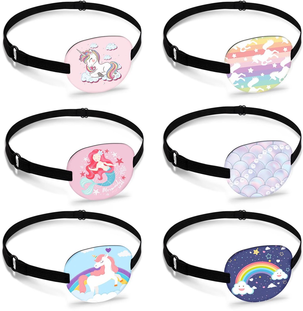 Dailygoods - Dailygoody - Ooglapjes voor Kinderen - Lui Oog - Zacht en Comfortabel - Verstelbare Elastische Band - Geschikt voor Volwassenen en Kinderen