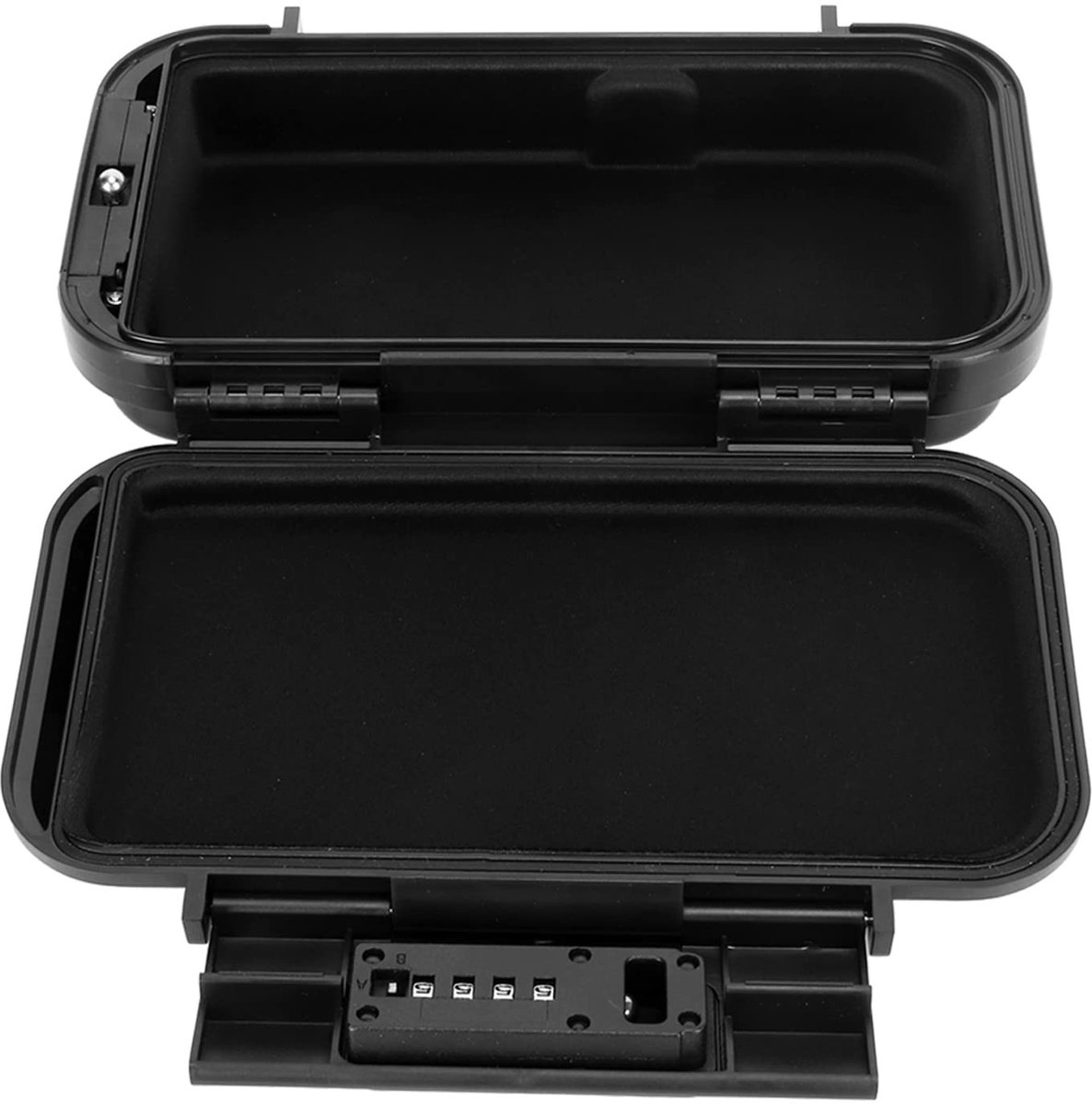 Dailygoods - Dailygoody - Draagbare Kluis - Waterdichte Lockbox - Veiligheidsoplossing - Zwart - Reisveilig - 4-cijferig Wachtwoordslot - Geschikt voor Strand