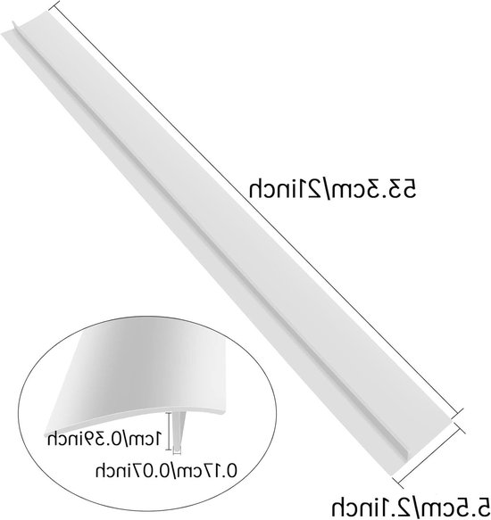 Keuken Silicone Stove Gap Covers, 2 Pack Werkblad Rand Strip, 21 Inch Lange Kloofvuller, Makkelijk Schoonmaken en Warmtebestendig, Sluit Kloof Tussen Aanrecht, Fornuis en Oven (Wit) — afbeelding 5